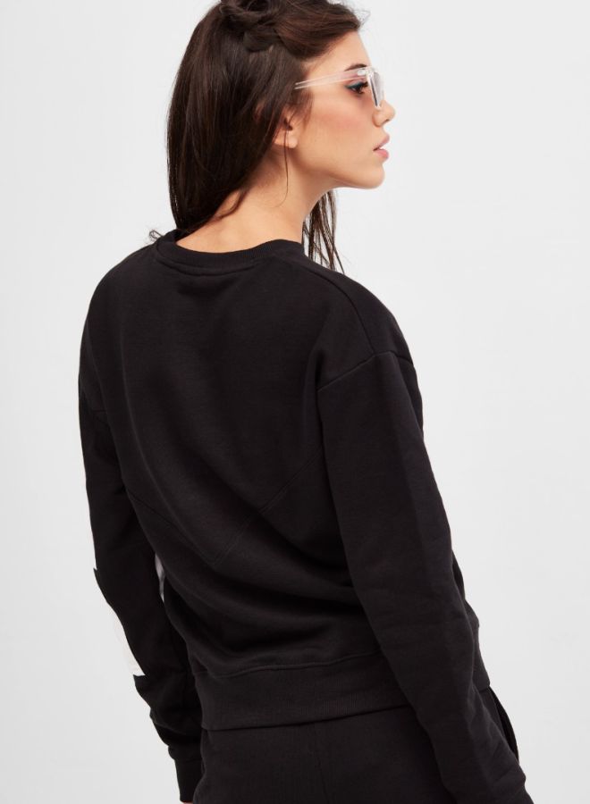 BlueAge Pure Sport Striped Sweatshirt Black/White  - Image 2