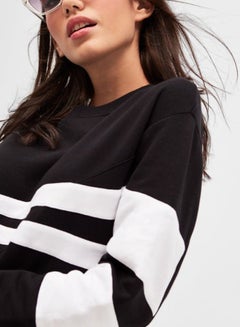 BlueAge Pure Sport Striped Sweatshirt Black/White  - Image 3