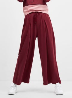 BlueAge Pleated Wide Leg Palazzo Pants Maroon  - Image 1