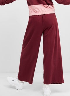 BlueAge Pleated Wide Leg Palazzo Pants Maroon  - Image 2