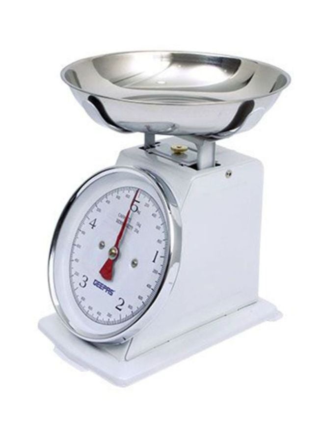 GEEPAS Mechanic Kitchen Scale 5Kg White - Image 2