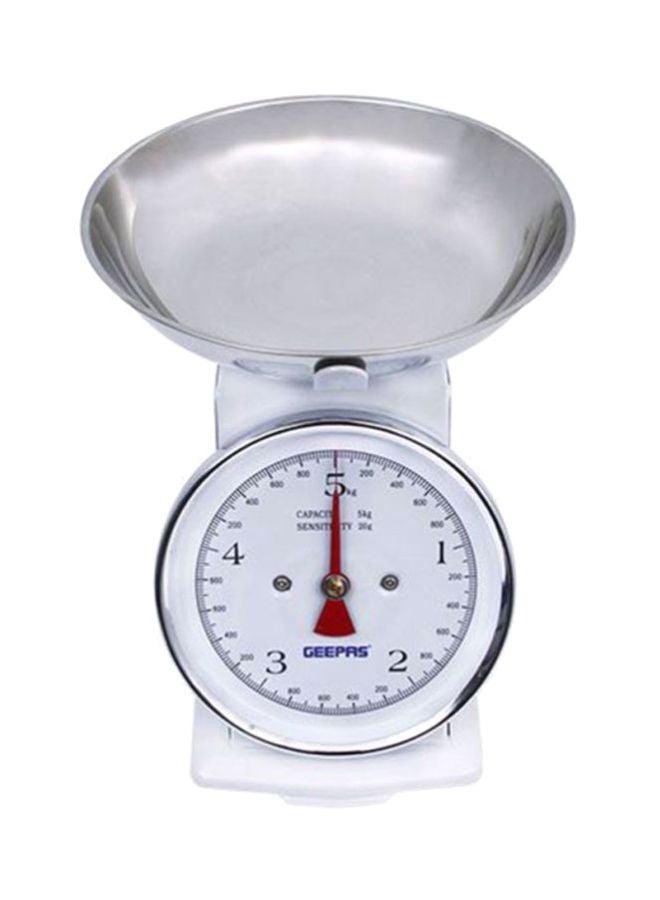 GEEPAS Mechanic Kitchen Scale 5Kg White - Image 1