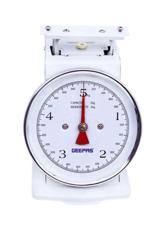 GEEPAS Mechanic Kitchen Scale 5Kg White - Image 3