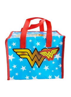 WB DC Wonder Woman Themed Girls Lunch Bag Light Blue/Red/Gold  - Image 2