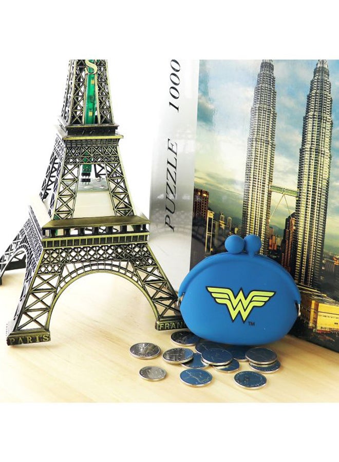 WB DC Wonder Woman Themed Coin Pouch Dark Blue/Yellow - Image 3