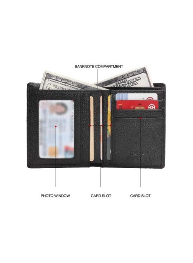 بيوينتي محفظة عصرية من الجلد ثنائية الطي للرجال أسود - Image 2