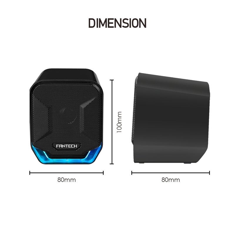 FANTECH 2-Piece GS202 Sonar Wired Gaming speaker Set - Image 2