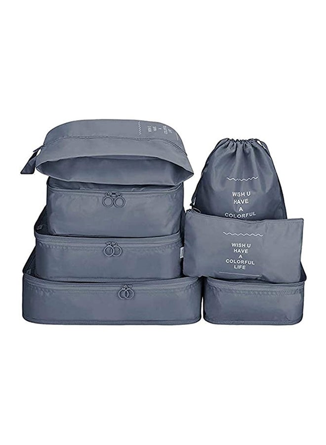 Generic 7-Piece Travel Luggage Oraganizer Set Grey  - Image 1