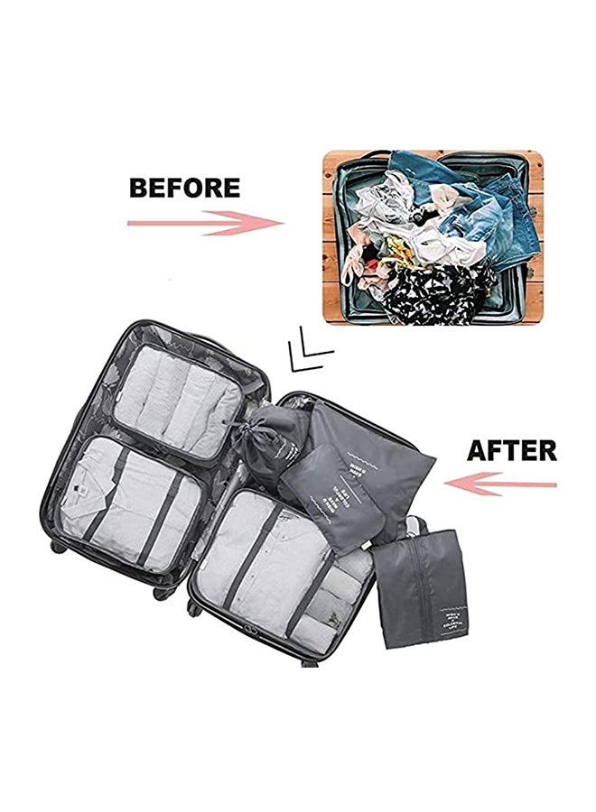 Generic 7-Piece Travel Luggage Oraganizer Set Grey  - Image 3
