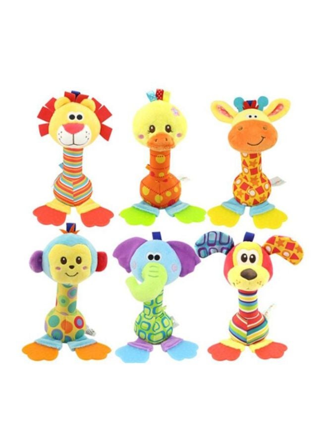 QiaoKai 6-Piece Musical Plush Toy Set 17x8centimeter