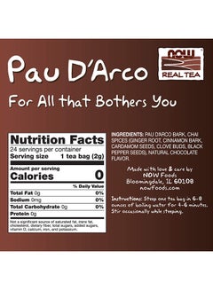 Now Foods Pau D Arco Caffeine-Free Real Tea, 48 Gram, 24 Teabags  - Image 3