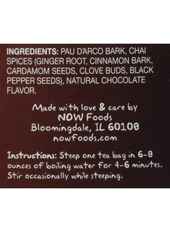 Now Foods Pau D Arco Caffeine-Free Real Tea, 48 Gram, 24 Teabags  - Image 4