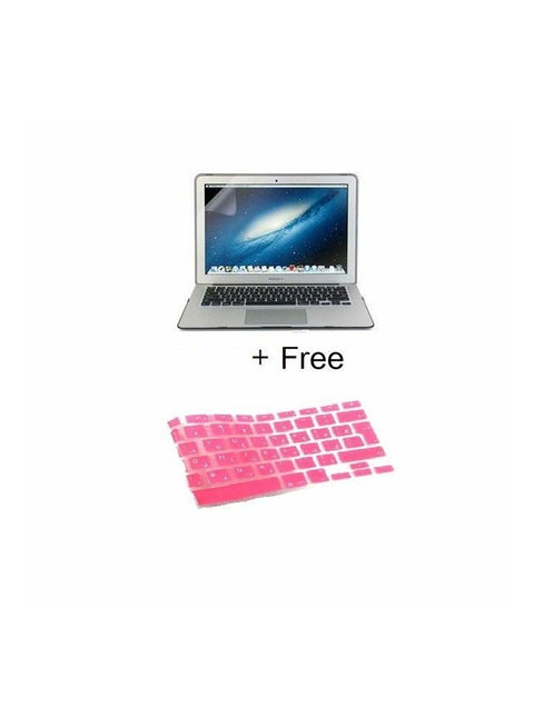 2-Piece Arabic/English Keyboard Layout With Screen Skin Set For MacBook Air Pro 13 Pink