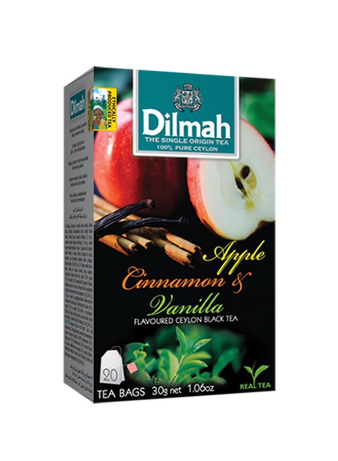 Apple, Cinnamon And Vanilla Flavored Ceylon Black Tea 20 Tea Bags - v1599740707/N39697300A_1