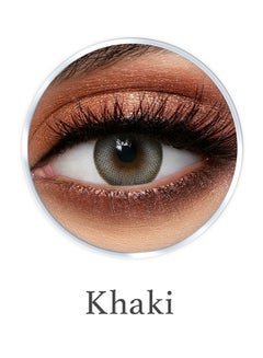 Dahab 9 Months Disposable Platinum Collection Contact Lenses, Khaki Natural Olive  - Image 1