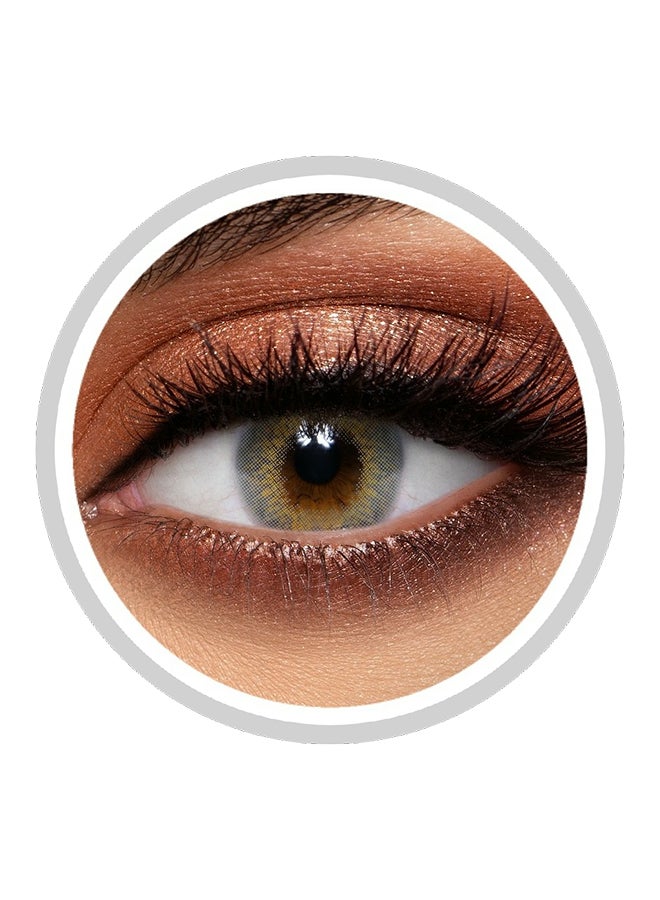 Dahab 9 Months Disposable Natural and Beauty Collection Contact Lenses, Marble Brown Blue  - Image 3