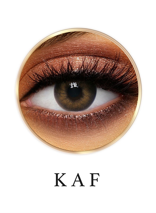 Dahab 9 Months Disposable Natural and Beauty Collection Contact Lenses, Kaf Brown  - Image 1