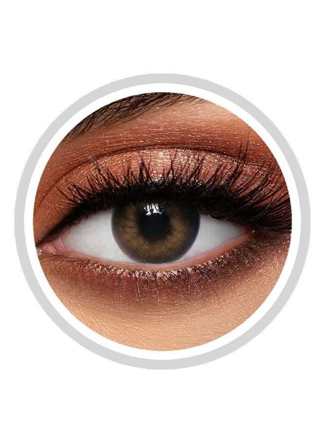 Dahab 9 Months Disposable Natural and Beauty Collection Contact Lenses, Kaf Brown  - Image 3