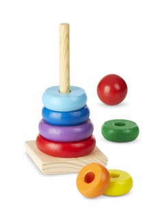 Melissa & Doug 9-Piece Geometric Stacker Wooden Toy 576  - Image 4