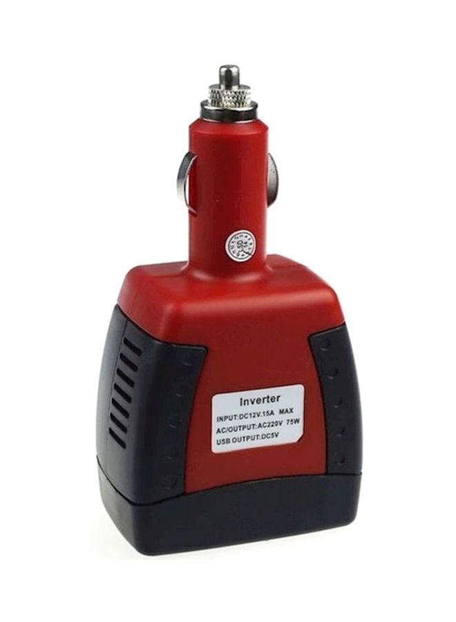 دي إل سي  شاحن هاتف للسيارة بمنفذ USB أسود/أحمر - Image 4