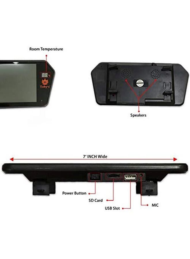 Toby's - TFT Touch Screen Rear View Mirror With Remote - Image 1