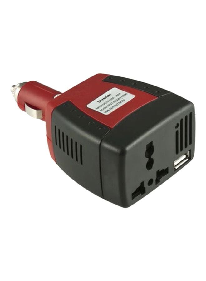 دي إل سي  شاحن هاتف للسيارة بمنفذ USB أسود/أحمر - Image 4