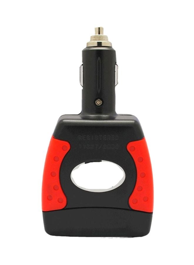 دي إل سي  شاحن هاتف للسيارة بمنفذ USB أسود/أحمر - Image 1