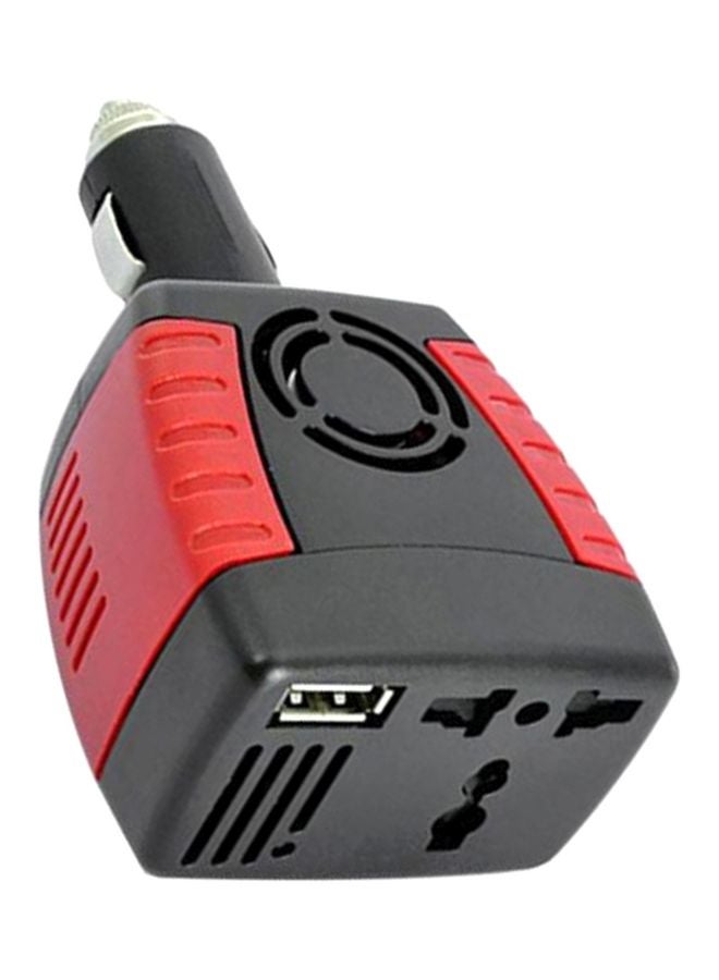 دي إل سي  شاحن هاتف للسيارة بمنفذ USB أسود/أحمر - Image 1