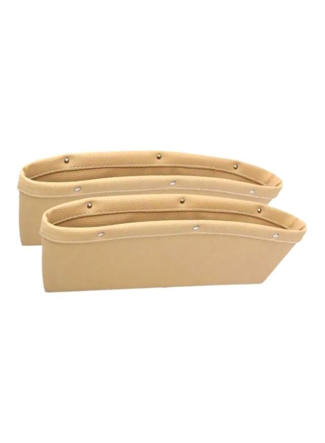 طقم منظم تخزين يوضع في جيب مقعد السيارة مكون من قطعتين