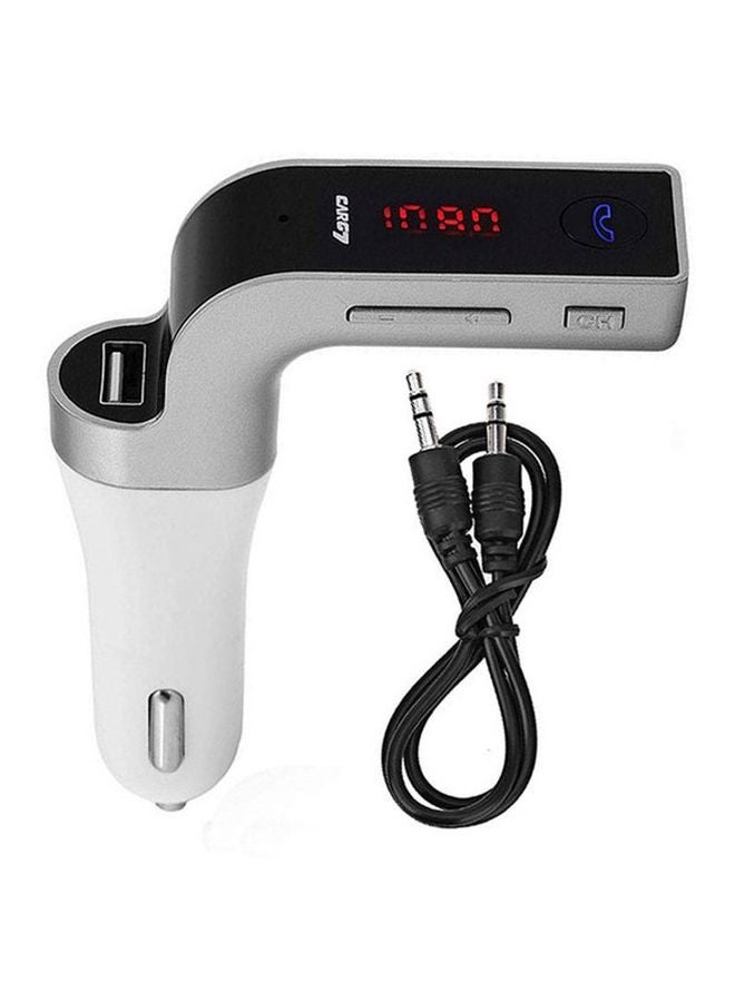 2-In-1 Bluetooth Car FM Transmitter With AUX Cable