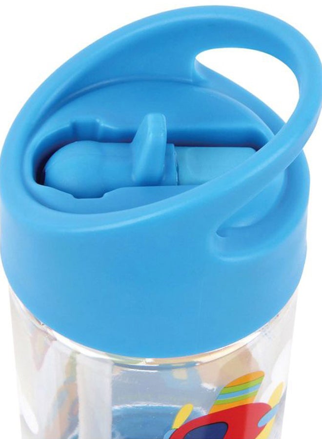 Stephen Joseph Transportation Printed Water Bottle Blue/Clear/Green 295ml - Image 2