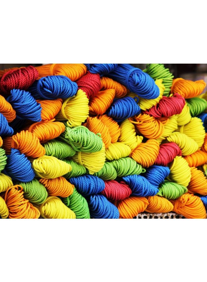 Fast Print Yarn Themed Wall Sticker Multicolour 100x75cm