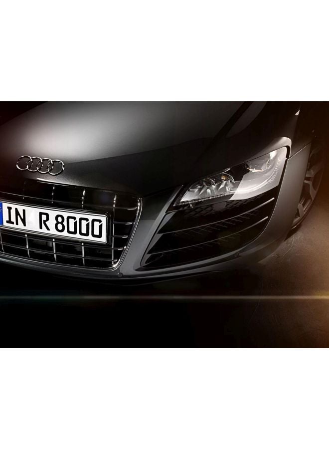 Fast Print - Audi Themed Wall Sticker Black/Brown 100x75cm - Image 1