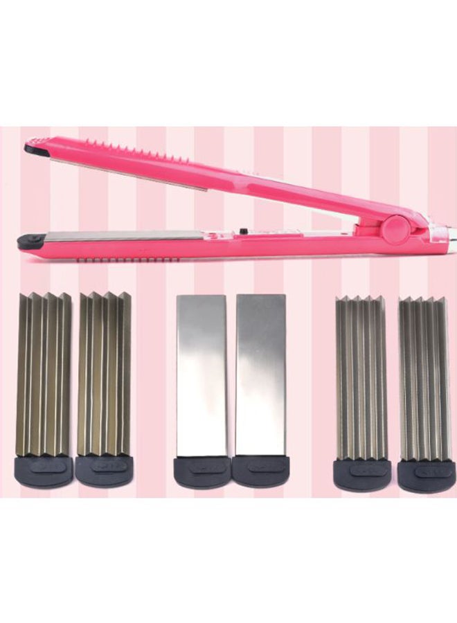 Beauenty 3-In-1 Corn Hot Plywood Hair Curling Iron Pink/Silver/Black 29cm - Image 2