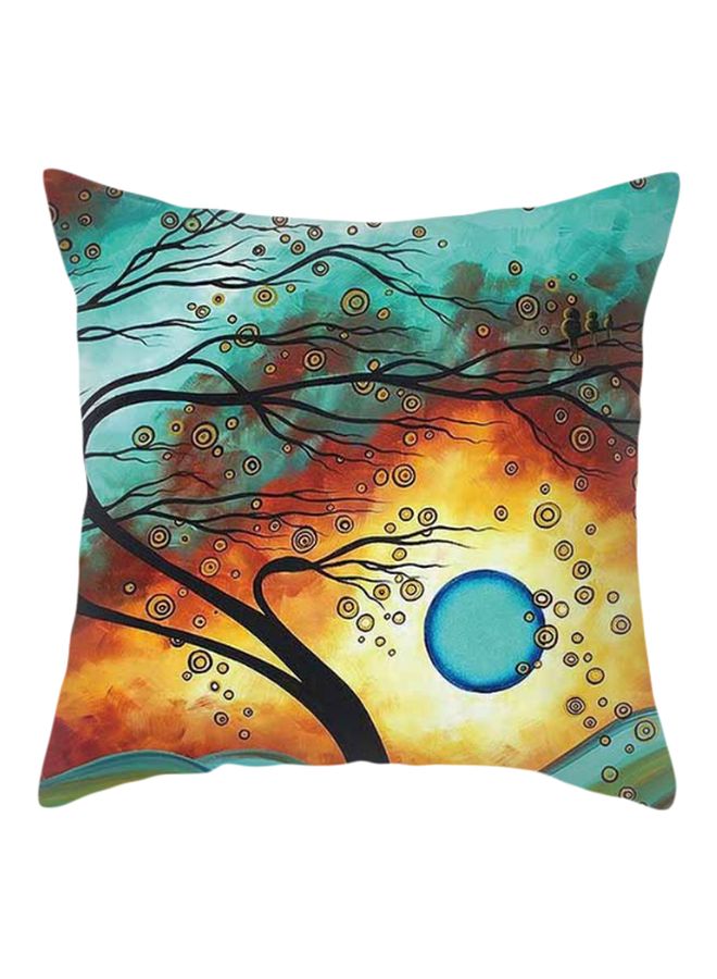 Magic Retro Tree Printed Cushion Cover Multicolour 45x45cm