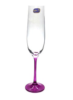 BOHEMIA 6-Piece Flute Glass Set Clear/Purple 190ml  - Image 2