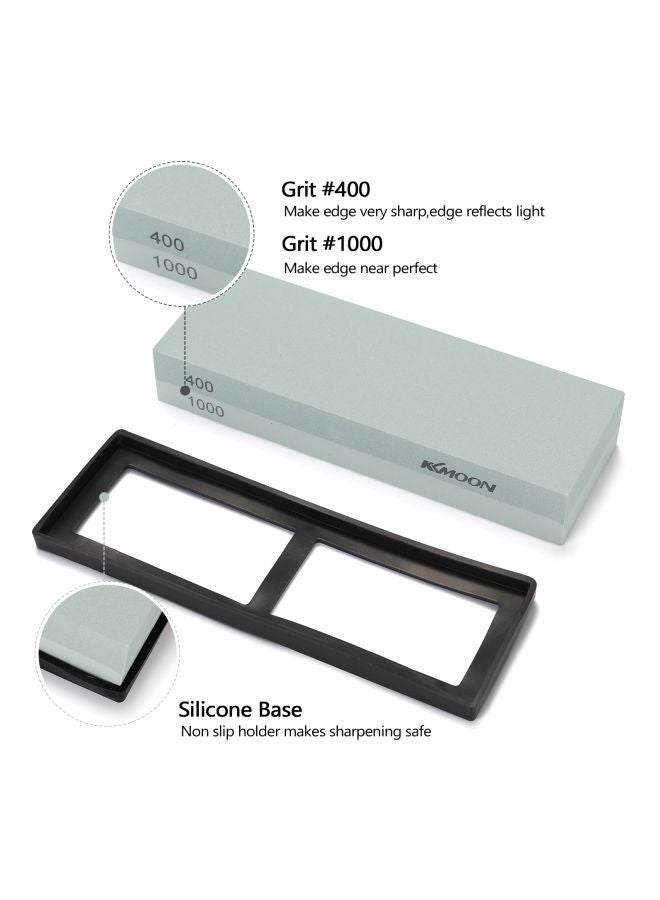 KKmoon Sharpening Stone With Non Slip Base Green 7.2x2.5x1.1cm - Image 4