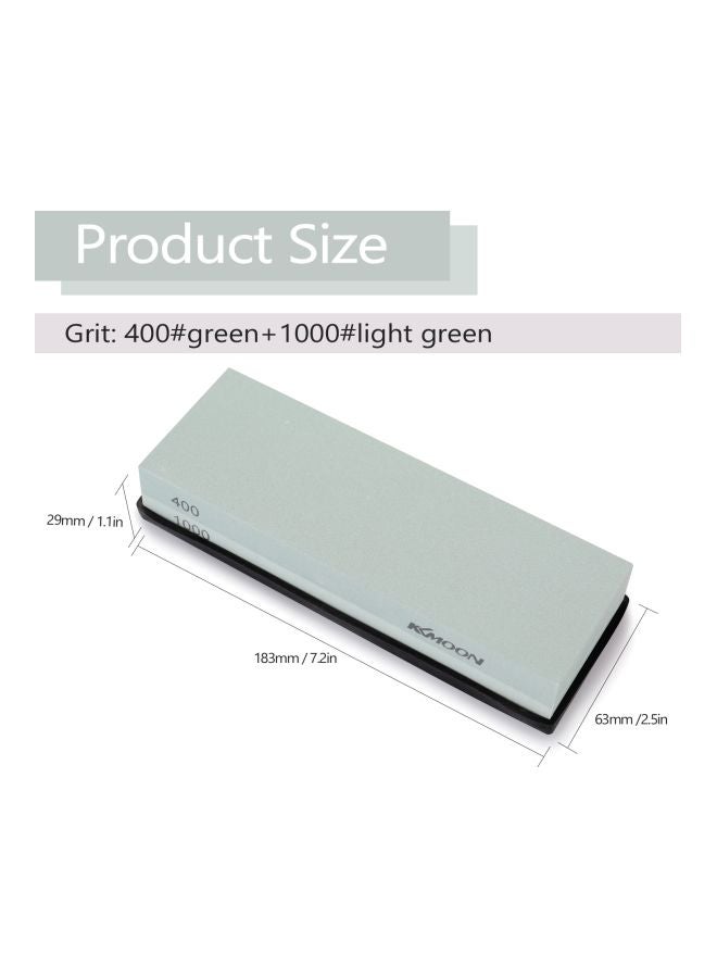 KKmoon Sharpening Stone With Non Slip Base Green 7.2x2.5x1.1cm - Image 5