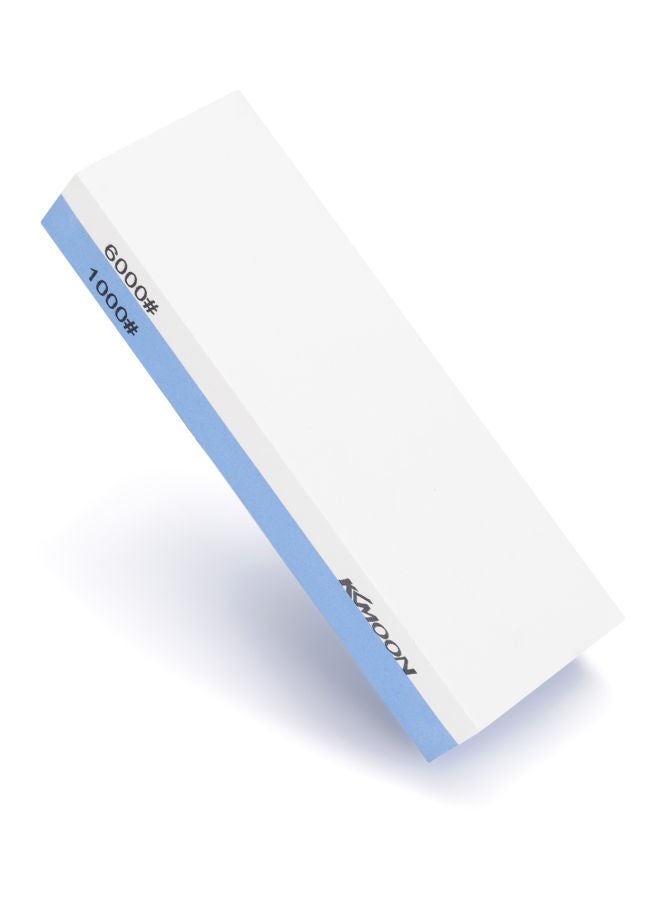كيه كيه مون حجر شحذ مزود بقاعدة مانعة للانزلاق أزرق/ أبيض 7.2x2.5x1.1سم - Image 2