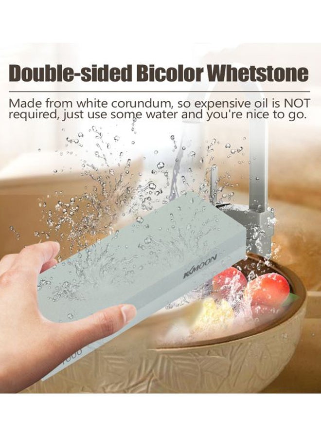 كيه كيه مون حجر شحذ مزود بقاعدة مانعة للانزلاق أزرق/ أبيض 7.2x2.5x1.1سم - Image 4