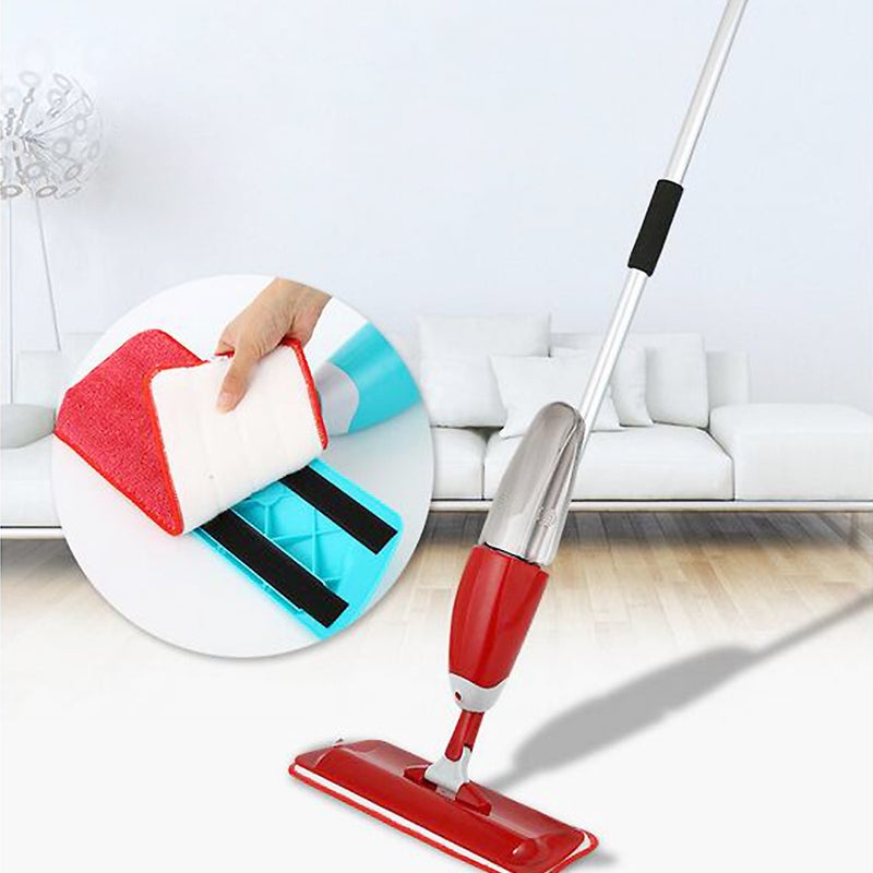 Spray Mop Blue With Replacement Cleaning Pad Red 130x40cm - Image 3
