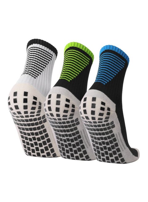 Pair Of 3 Anti Slip Soccer Socks 26x4x17cm 26x4x17cm