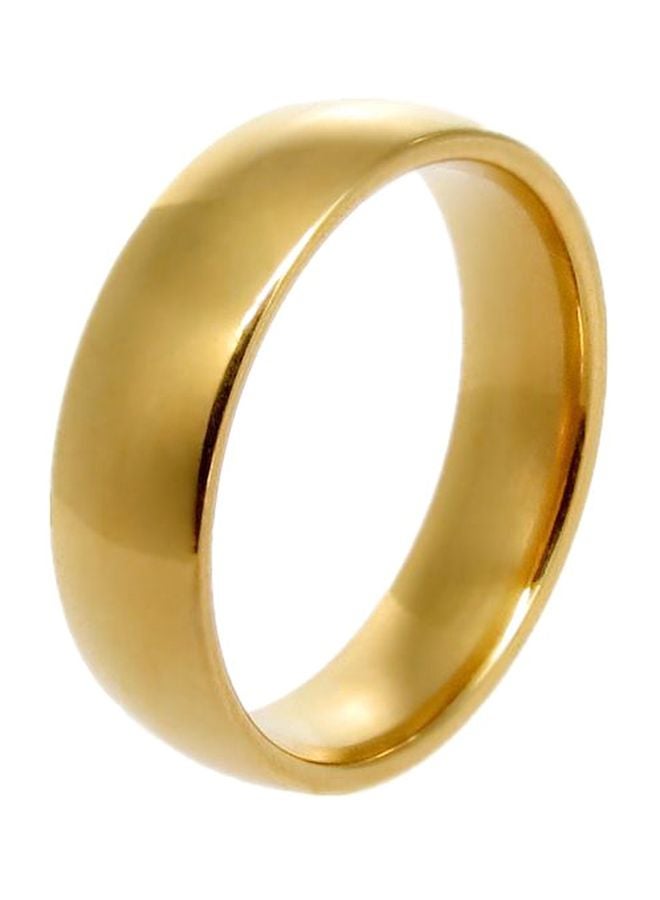 خاتم من التيتانيوم والمعدن مرصع بالزركون