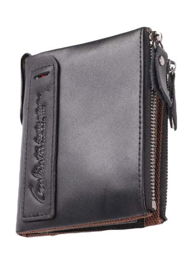 Beauenty Double Zipper Leather Men Wallet Black  - Image 1