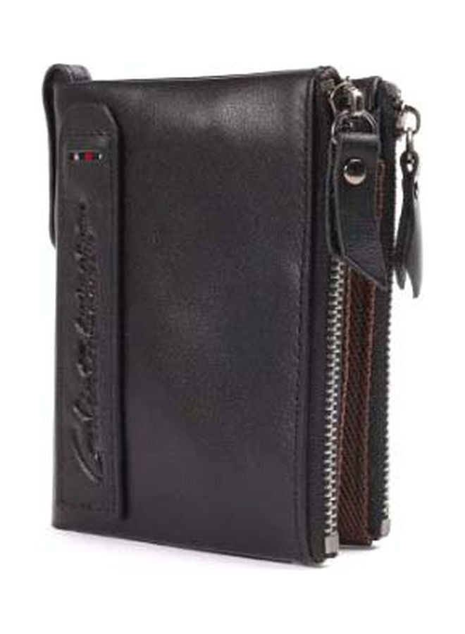 Beauenty Double Zipper Leather Men Wallet Black  - Image 2