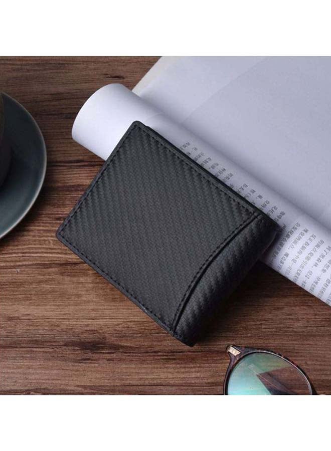 بيوينتي محفظة من ألياف الكربون المقاومة للمجالات المغناطيسية مزودة بمشبك للرجال أسود - Image 2