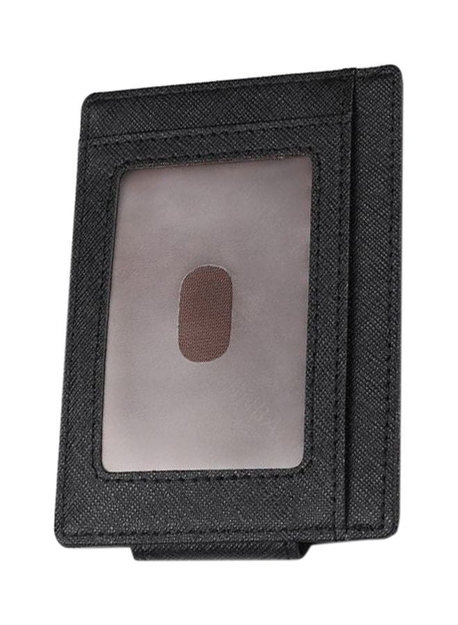 Beauenty RFID Leather Dollar Clip Men Wallet Black - Image 1