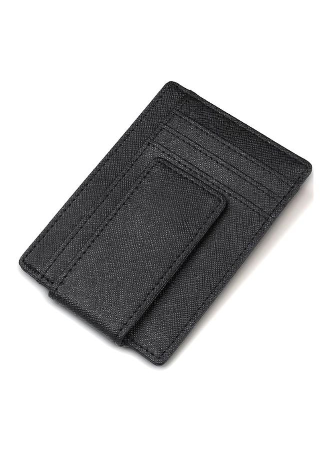 Beauenty RFID Leather Dollar Clip Men Wallet Black - Image 2