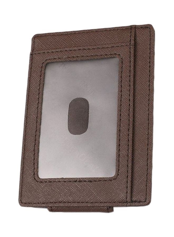Beauenty RFID Leather Dollar Clip Men Wallet Coffee  - Image 1