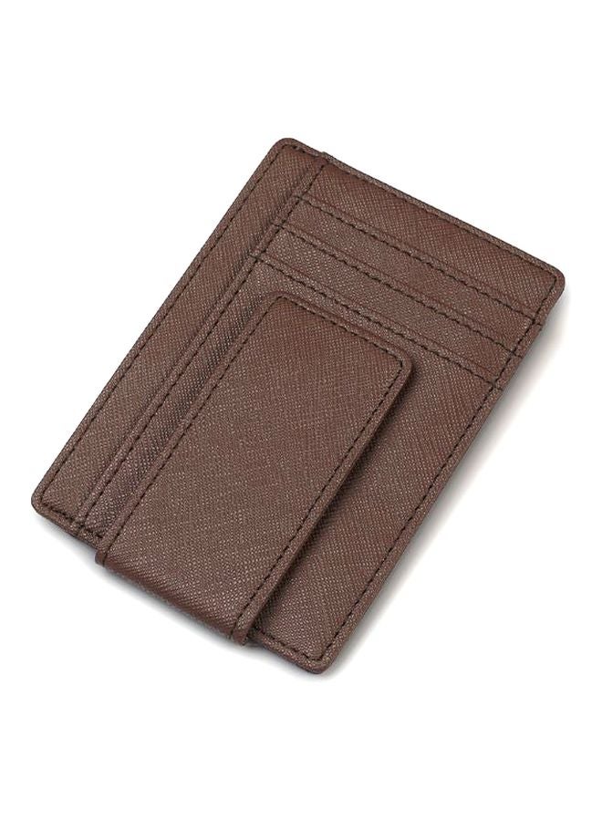 Beauenty RFID Leather Dollar Clip Men Wallet Coffee  - Image 2